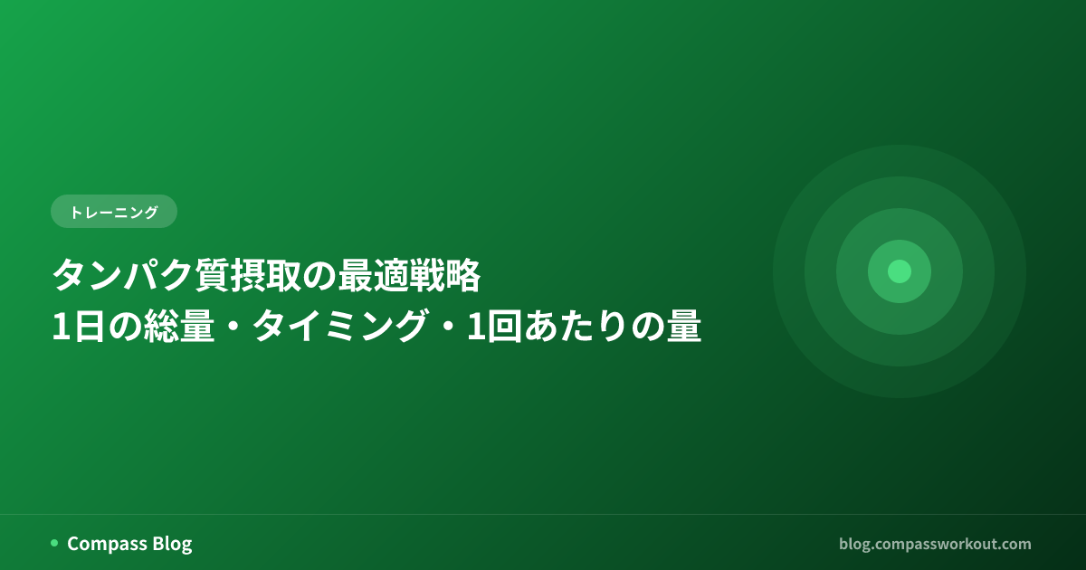タンパク質摂取の最適戦略と筋肥大をテーマにした記事サムネイル